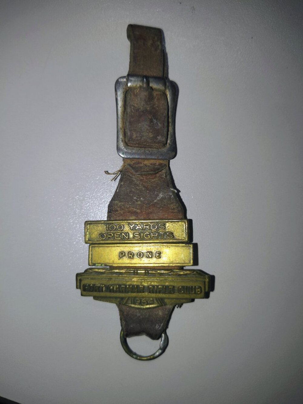 Vintage 1934 Fort Harmar Rifle Club Marksmanship Watch Fob Medal